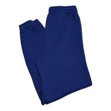 Vintage 80s 90s Navy Blue Tapered Leg Drawstring Cotton Blend Sweatpants Men's M