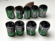 Lot of 9 Rolls Expired Fuji 35mm color film Superia 800, 400, 200 in cannister
