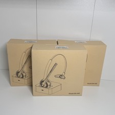 NEW Set of 3 Wireless Bluetooth Headset w/ Mic Charging Base Call Center