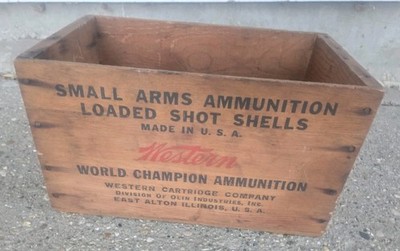 Wooden Western Champion Ammunition Crate BOX Super X 16 GA Shot GUN Shells EMPTY