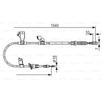 Bosch Handbremsseil Bremsseil Hinten Links Passend FüR Mitsubishi Colt VI