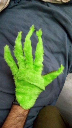 GRINCH latex MASK + GLOVES Christmas COSPLAY How Grinch Stole Halloween Santa fx - Picture 7 of 24