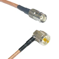 RG400 BNC FEMALE to UHF Male Angle RF Cable FAST-SHIP LOT
