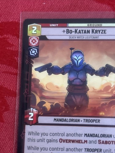 STAR WARS UNLIMITED - BO-KATAN KRYZE - 130/257 CRÉPUSCULE DE LA RÉPUBLIQUE - Photo 3/7