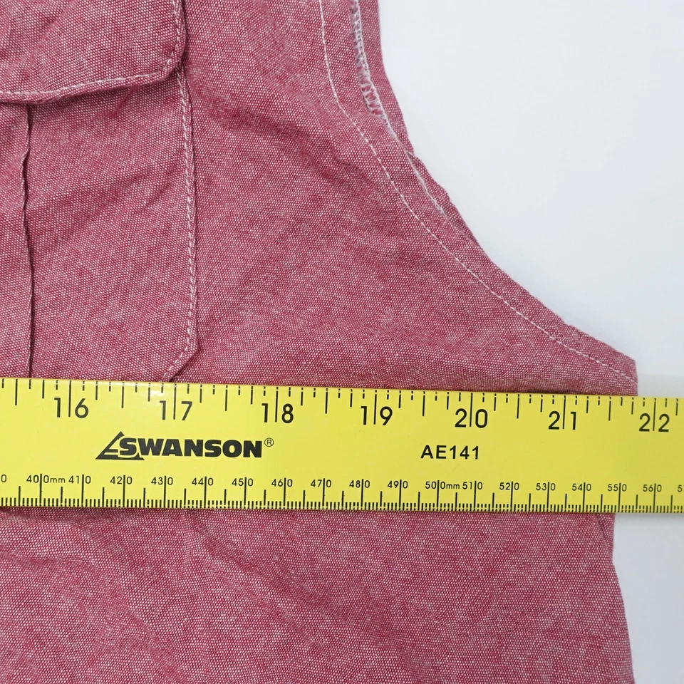 Camisa Ring Of Fire para hombre XL rosa rosa 100 % algodón sin mangas con capucha abotonada Foto 2 de 4