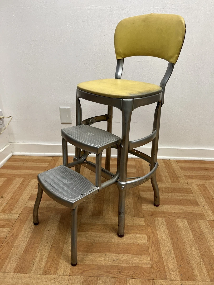 Vintage metal kitchen step stool sale