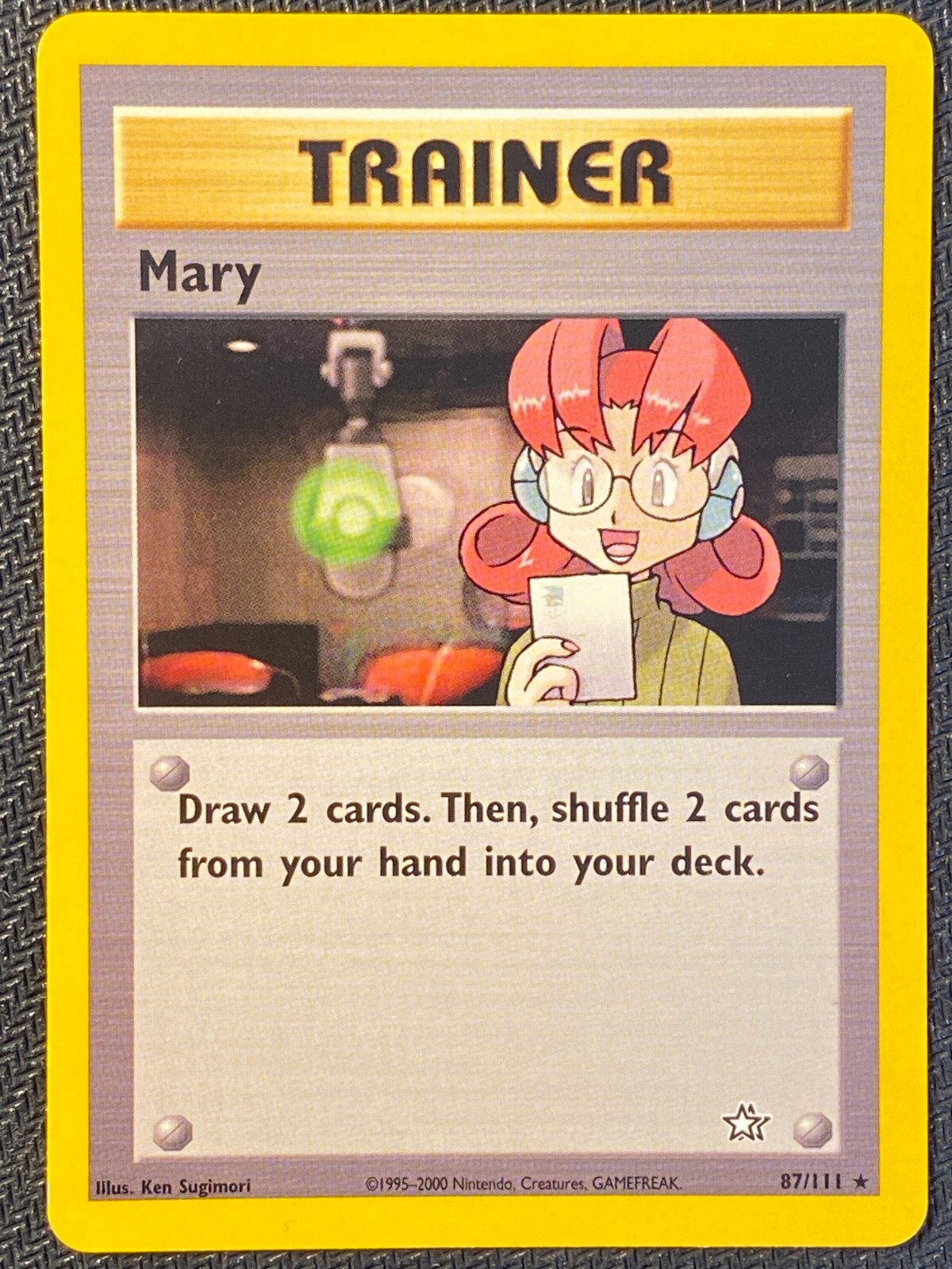 English Mary 87/111 Neo Genesis Trainer - Unlimited Non-Holo Rare NM - Pokemon