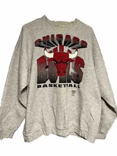 Vintage 90s NBA Chicago Bulls Logo 7 XL Sweatshirt Made In USA