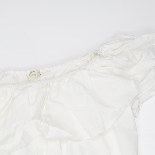 Millenium Womens White Cotton Blend Shift Size M - Picture 4 of 12