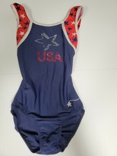 Destira Leotard Red White Blue Sz adult XS USA
