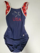 Destira Leotard Red White Blue Sz adult XS USA