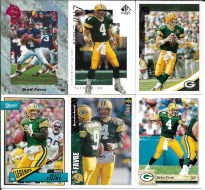 Brett Favre 10 Card Lot with Classic Rookie & Inserts NM