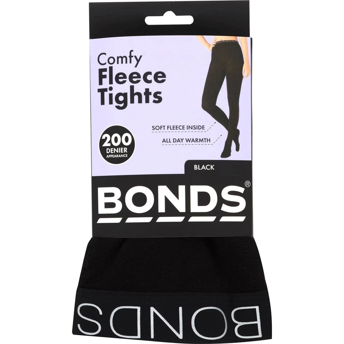 Bonds Womens Fleece Tights 200 Denier Soft Elastic Waistband 6