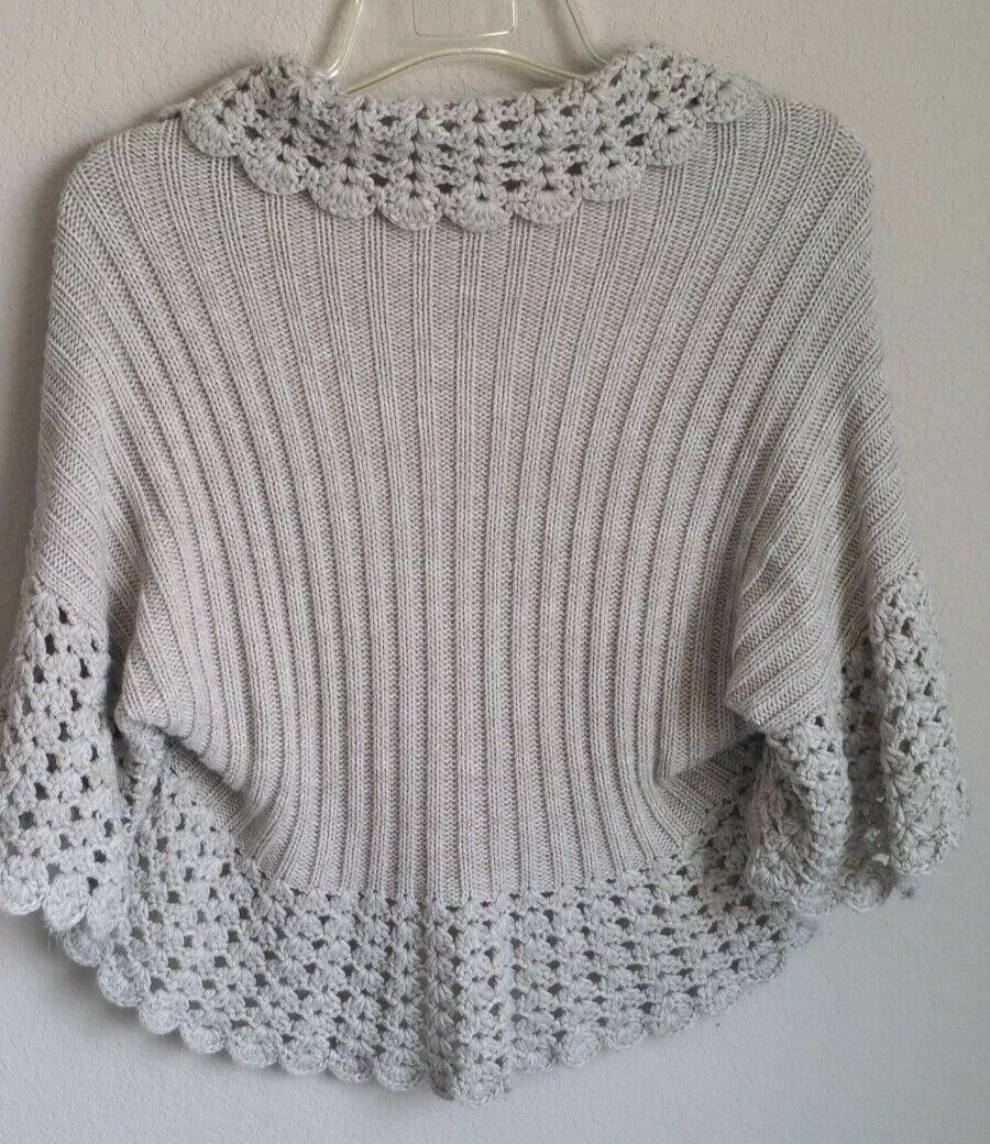 Forever 21 Sz S Woman's Open Front 3/4 Sleeve Crop Sweater