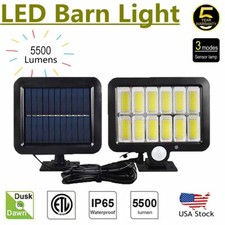 3000LM Solar Powered Motion Sensor Flood Lights with Remote, for Outside, Garage