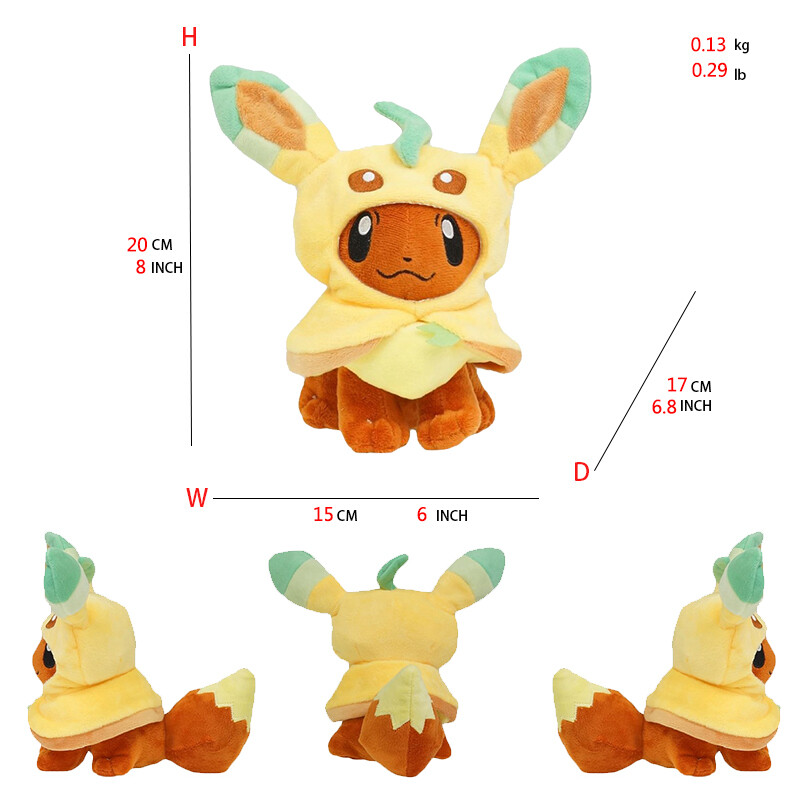 Plush Toys Plush Eev ee Cos Leaf eon plush Plush Doll Soft Stuffed Plush Animal