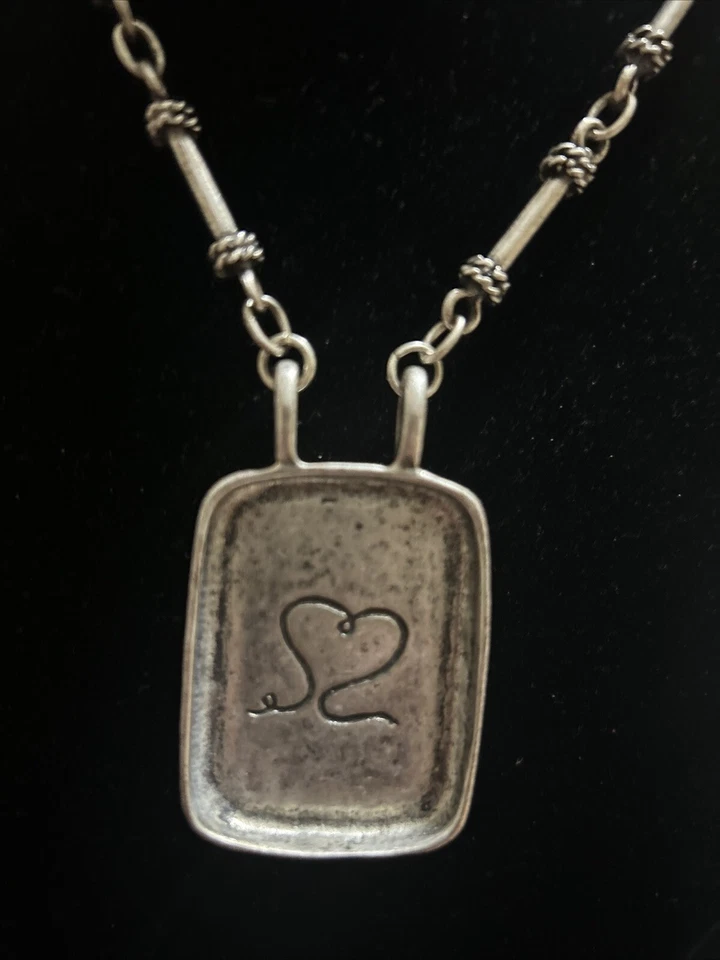 Coldwater Creek Pendant Necklace Brown & Silver Fashion Statement Signed - Изображение 3 из 4