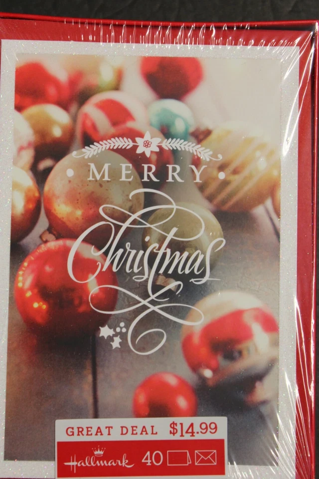 Paquete de 40 tarjetas de temporada de vacaciones de feliz Navidad sello Foto 2 de 4