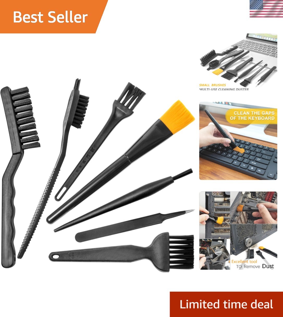 7-Piece Electronics Cleaning Brush Set for All Devices