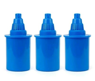 3 Well Blue Alkaline Pitcher Filters Replacement Cartridge Mineral Water Ionizer