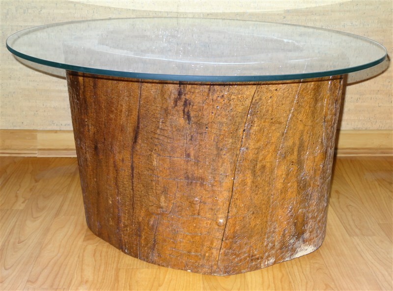 Mid-Century Glass Top LOG Table