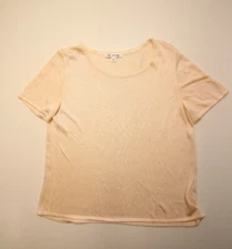 Vintage St. John Knit Top Short Sleeve Womens M Scoop Neck Tee USA Made