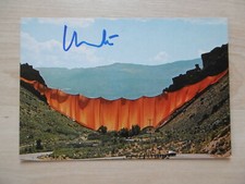 Christo Kunst Autogramm signed 10x15 cm Postkarte