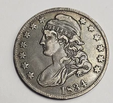 1834 EARLY BUST HALF 90% SILVER LARGE DATE & SMALL LETTERS