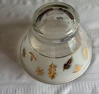 Vintage Libbey Gold Leaf Frosted Glass Chip / Salad Bowl 10.5" — photo 5