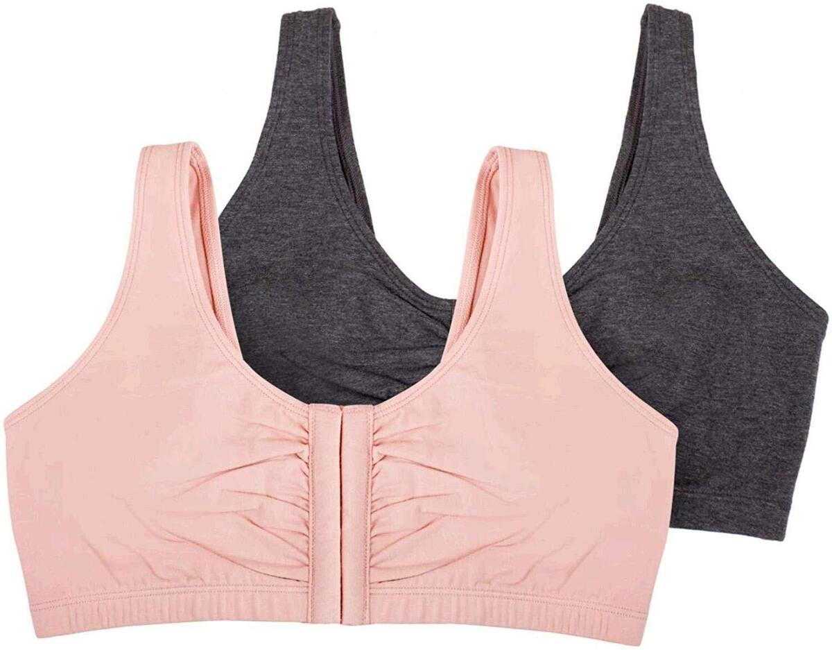 Women's Front Close Builtup Sports Bra Blushing Rose/Charcoal