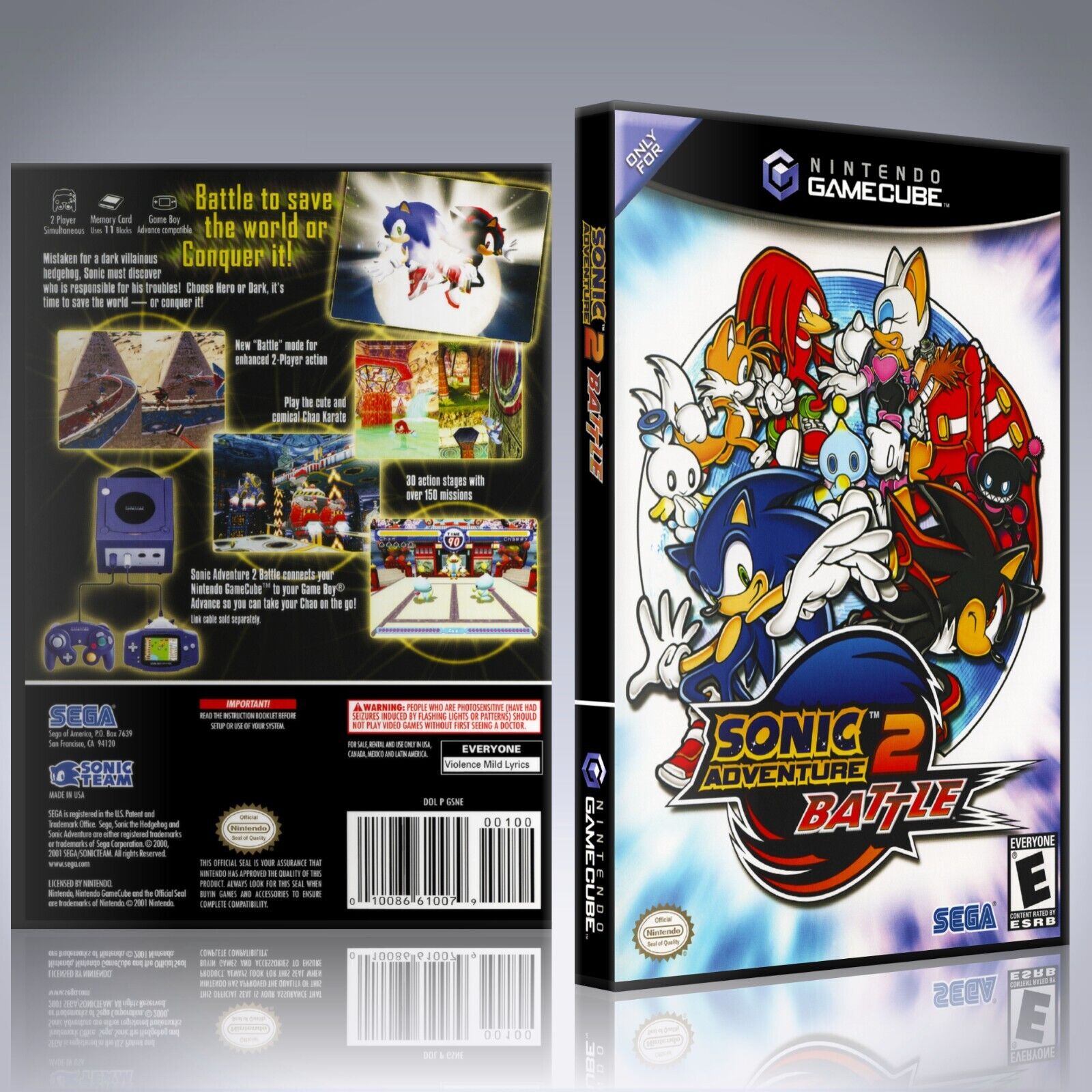 Sonic Adventure 2 Battle Gamecube Complete with Cartridge, Case and Manual  Japan