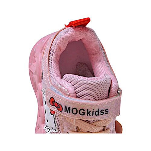 Kitty Themed Kids Girls Sneakers LED Light Up Toddler Sport Shoes Baby Trainers - Picture 9 of 17