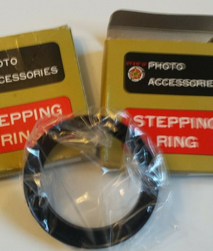 Set of two Vintage Star D Stepping Rings S-6 to S-7 - New in box, never used!