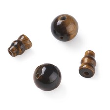 2Sets Natural Tiger Eye Buddhist Beads 3 Hole Guru Beads Grade AB Buddha
