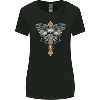 An Ornate Moth Skull Damen T-Shirt breiter geschnitten