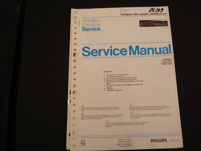 Original Service Manual Schaltplan Philips CD380
