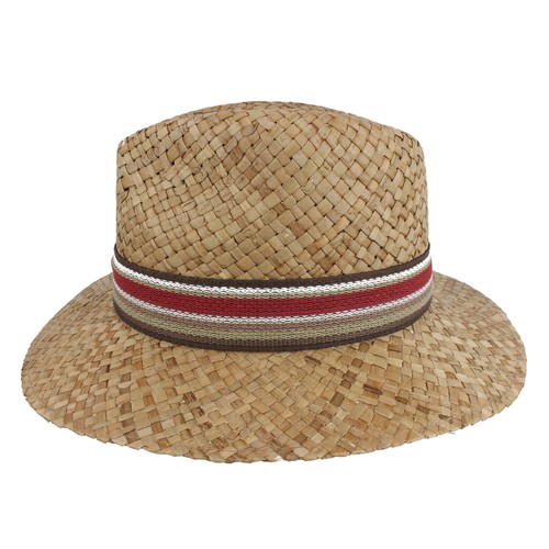 Garten Strohhut - Sommer Gartenhut Herren Damen Fedora Naturstroh breite Krempe - Bild 6 von 10