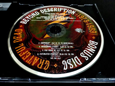 Grateful Dead Beyond Description Bonus Disc CD 1973 - 1989 from