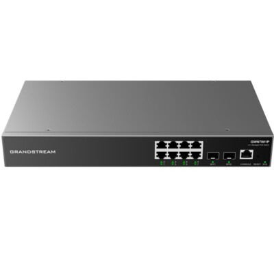 Grandstream GWN7801P Network Switch 8 Gigabit Ethernet ports, POE FREE SHIPPING
