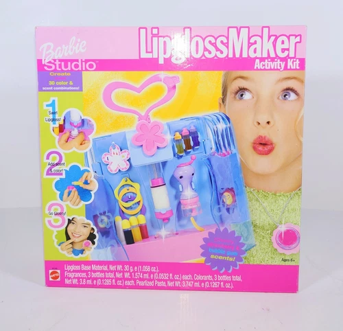 Vtg  Barbie Studio Lipgloss Maker 2001 NEW SEALED Activity Set Mattel