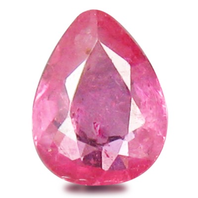 0.66 ct  Flashing Pear Shape (6 x 5 mm) Red Sapphire Natural Gemstone