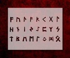 Vikings Viking Runes Norse Runic Alphabet 11" x 8.5" Stencil FREE SHIPPING (56)