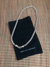 DAVID YURMAN WHEAT CHAIN NECKLACE-STERLING & 14K YELLOW GOLD-17+"L-6MM W-RETIRED