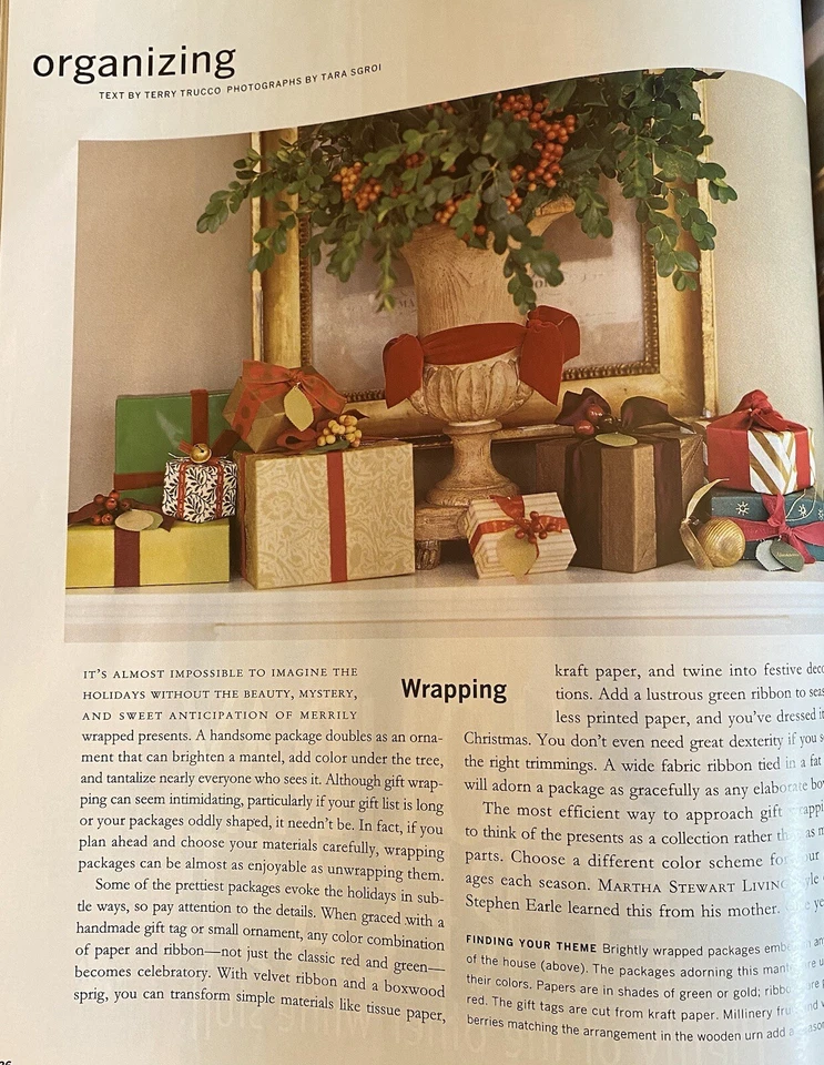 Christmas Martha Stewart Living Magazines Nov 1998 Foto 4 de 4