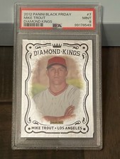 MIKE TROUT 2012 Panini Black Friday Rookie RC Diamond Kings #7 • PSA 9 • Low Pop