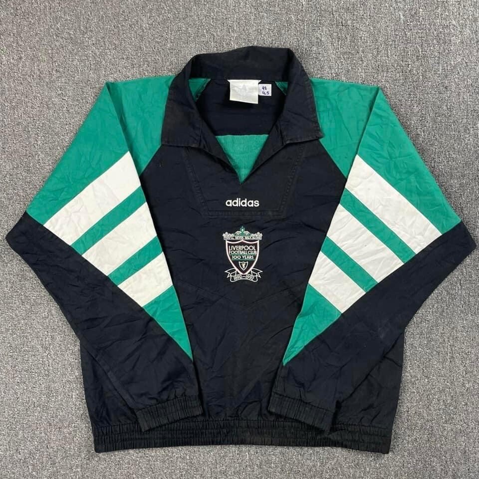 希少モデル　adidas Liverpool FC ドリルトップ Liverpool Training Drill Top 1992. Centenary Liverpool Logo