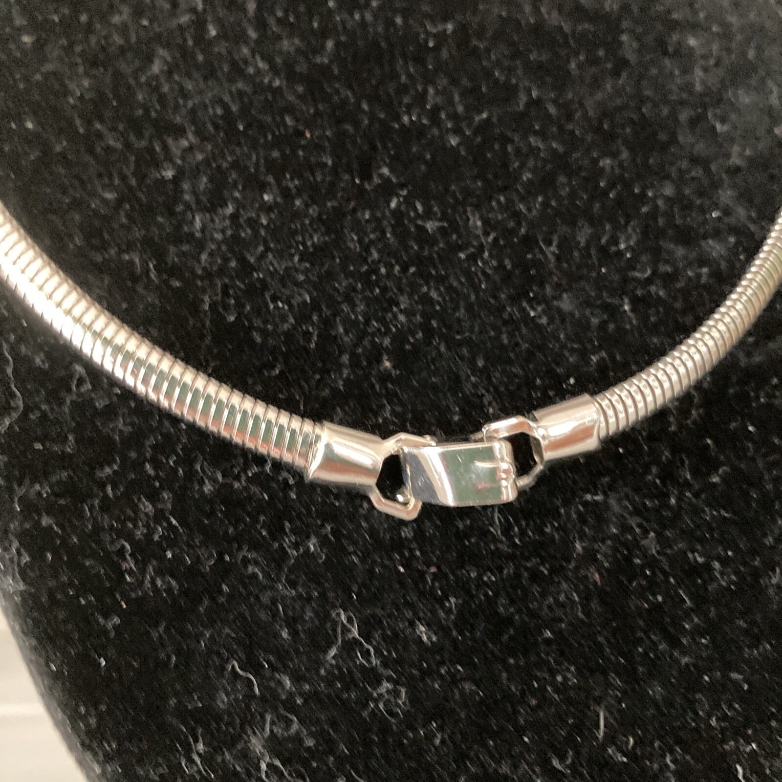 Mid Century Silver Plated Statement Necklace Clas… - image 5