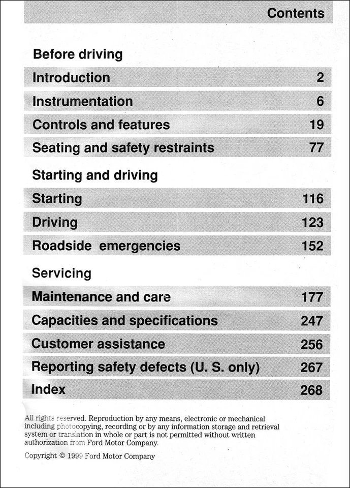 2000 Ford Focus Propietarios Manual Paquete Operador User Instrucción Guía Libro - Imagen 2 de 3