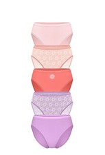 Lot 5 Victoria  s Secret XL High Leg Brief Panty Cotton Underwear Bundle Pack