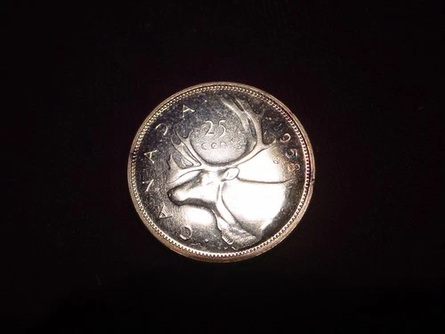 1958 CANADA SILVER 25 CENTS! - PROOF LIKE! - NICE COIN!!